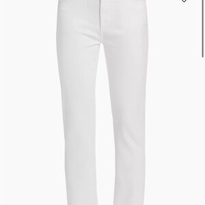 PAIGE White Jeans (Stretch) with raw hem
